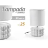 LAMPADA ABAT JOUR TAVOLO COMODINO E14 BASE CERAMICA RILIEVO LUX 25 X 15CM 837418