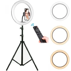 LAMPADA ANELLO RING LED YQ-320B SELFIE TREPPIEDI REGOLABILE + TELECOMANDO