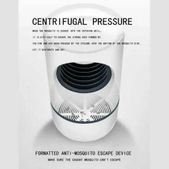 LAMPADA ANTI ZANZARE INSETTI MOSCHE ZANZARIERA ELETTRICA USB LED ASPIRATORE FAN