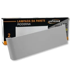 LAMPADA APPLIQUE LED BIANCA MURO 15W IP20 DOPPIO LED CCT SWITCH CAMBIA COLORE LUCE E57-B3C