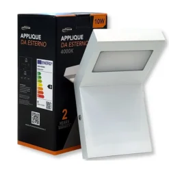 LAMPADA APPLIQUE LED DA GIARDINO 10W IP54 LAMPIONE BOLLARD DA MURO LUCE 4000K 954WA-H160