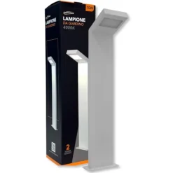 LAMPADA APPLIQUE LED DA GIARDINO 10W IP54 LAMPIONE BOLLARD DA TERRA LUCE 4000K 954PA-H580