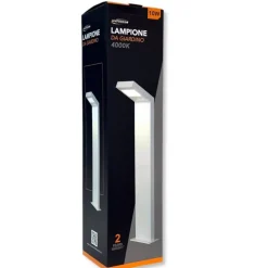 LAMPADA APPLIQUE LED DA GIARDINO 10W IP54 LAMPIONE BOLLARD DA TERRA LUCE 4000K 954PA-H580