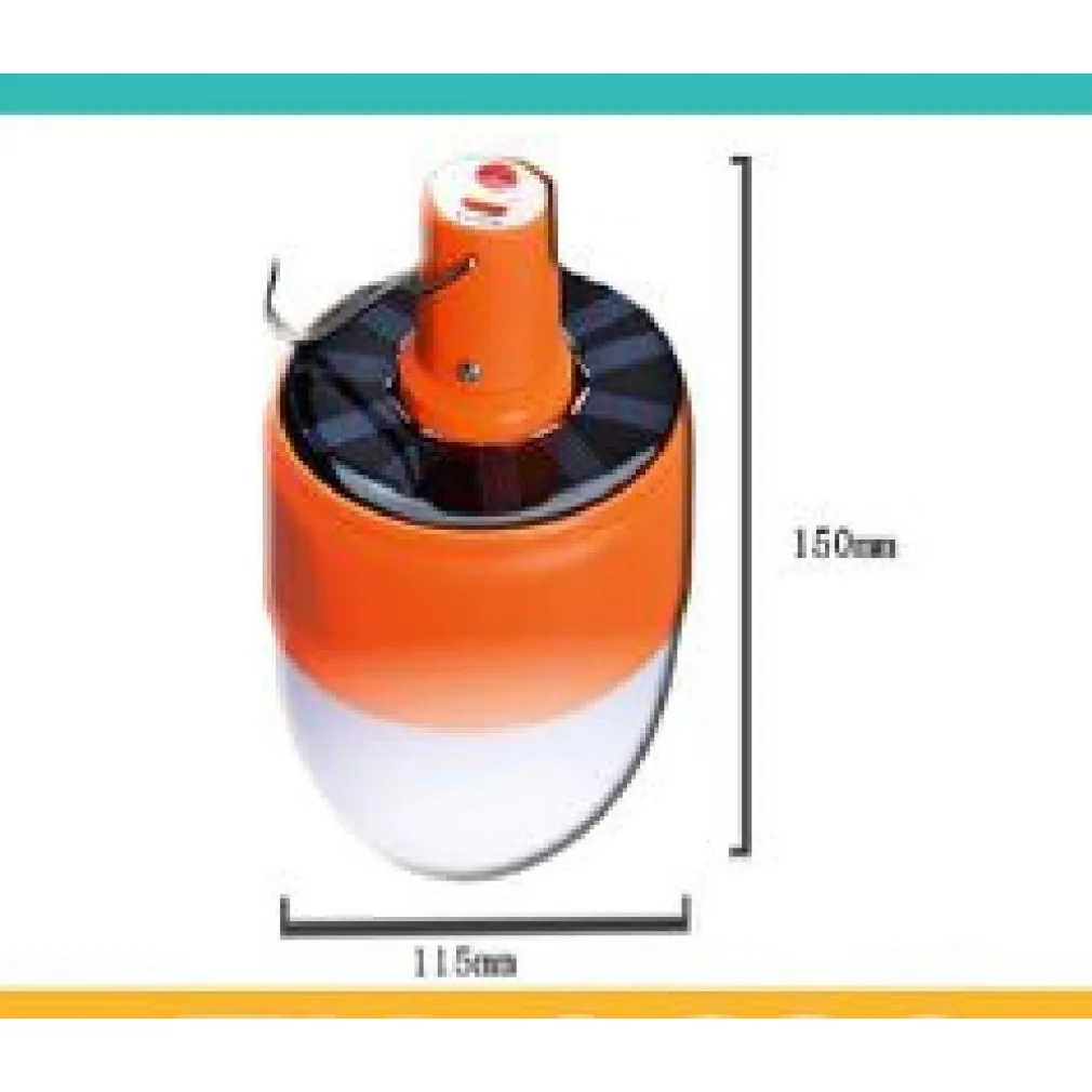 LAMPADA CAMPEGGIO PORTATILE SOLARE LED LANTERNA GANCIO RICARICABILE USB TX-9639