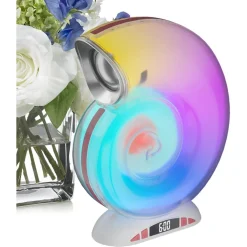 LAMPADA CARICABATTERIE WIRELESS ALTOPARLANTE PORTATILE LUCE NOTTURNA CONCHIGLIA