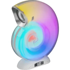 LAMPADA CARICABATTERIE WIRELESS ALTOPARLANTE PORTATILE LUCE NOTTURNA CONCHIGLIA