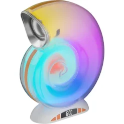 LAMPADA CARICABATTERIE WIRELESS ALTOPARLANTE PORTATILE LUCE NOTTURNA CONCHIGLIA