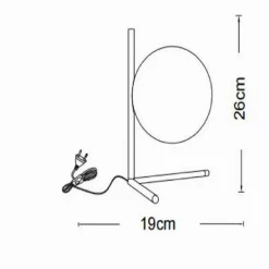 LAMPADA COMODINO MINIMALISTA LUME DECORATIVO IN METALLO BRONZO SFERA VETRO G9 D34