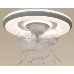 LAMPADA CON VENTOLA VENTILATORE PLAFONIERA DA SOFFITTO LED LUCE 3200K-6500K 33252