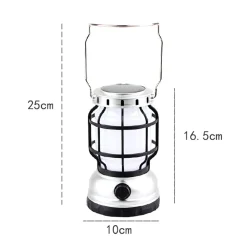 LAMPADA DA CAMPEGGIO A LED SOLARE LANTERNA A FIAMMA PORTATILE RICARICABILE USB