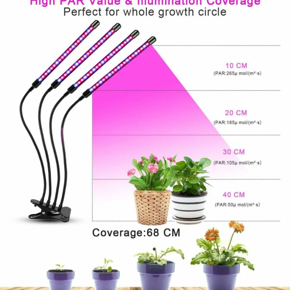 LAMPADA DA COLTIVAZIONE PIANTE A LED 80 LED FLESSIBILE SERRA COLTURA IDROPONICA