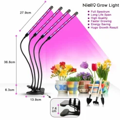 LAMPADA DA COLTIVAZIONE PIANTE A LED 80 LED FLESSIBILE SERRA COLTURA IDROPONICA