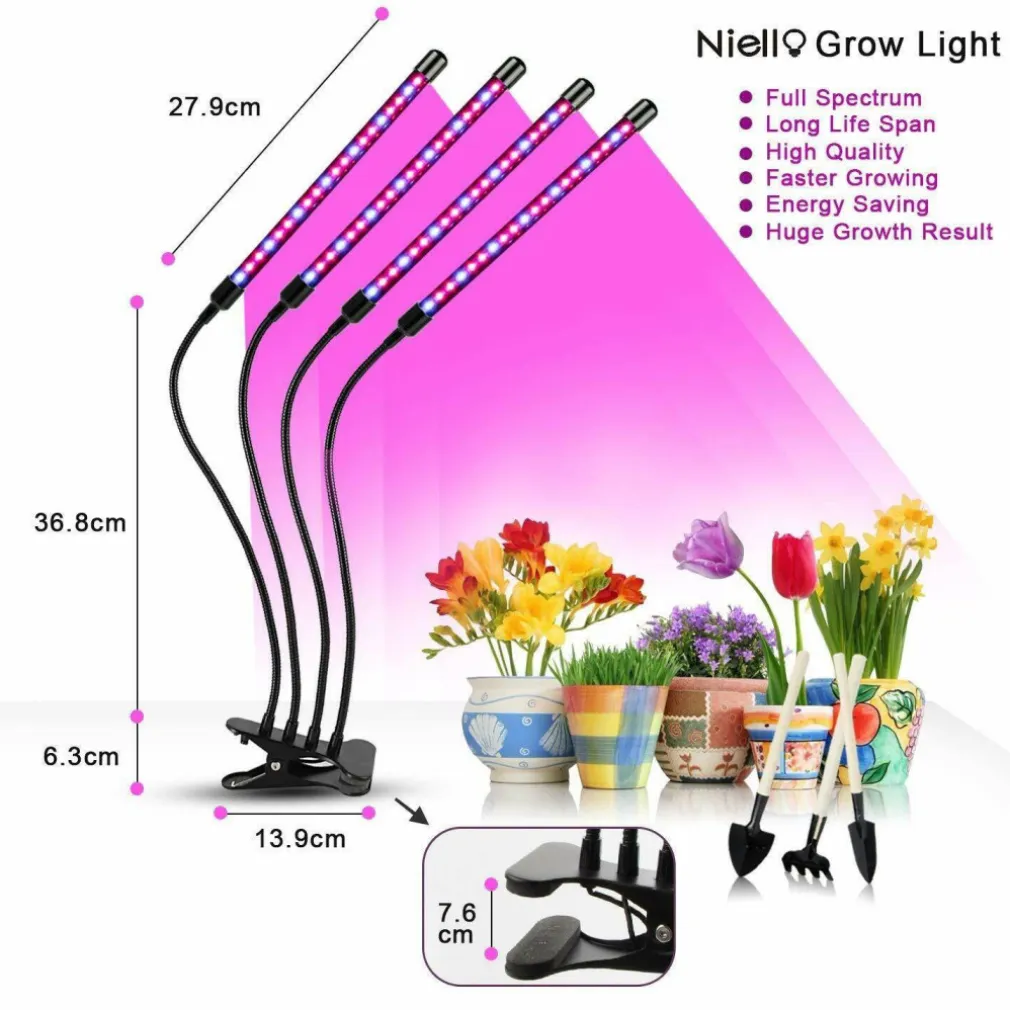 LAMPADA DA COLTIVAZIONE PIANTE A LED 80 LED FLESSIBILE SERRA COLTURA IDROPONICA