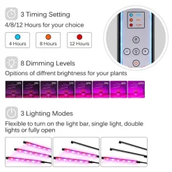 LAMPADA DA COLTIVAZIONE PIANTE A LED FLESSIBILE SERRA COLTURA IDROPONICA 3 STELI