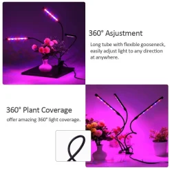 LAMPADA DA COLTIVAZIONE PIANTE A LED FLESSIBILE SERRA COLTURA IDROPONICA 3 STELI