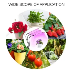 LAMPADA DA COLTIVAZIONE PIANTE A LED FLESSIBILE SERRA COLTURA IDROPONICA 3 STELI