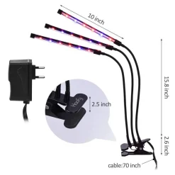 LAMPADA DA COLTIVAZIONE PIANTE A LED FLESSIBILE SERRA COLTURA IDROPONICA 3 STELI