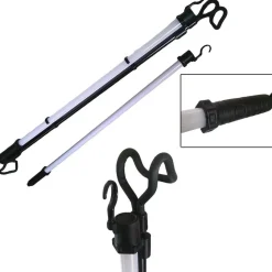 LAMPADA DA LAVORO 128 LED RICARICABILE FARO OFFICINA PESCA CAMPEGGIO ESTENSIBLE