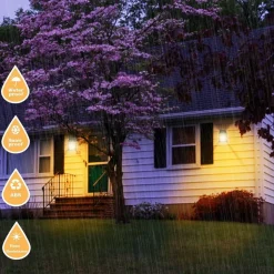 LAMPADA DA PARETE A LUCE CALDA PANNELLO SOLARE A DOPPIO LED CON SENSORE IP65 SENZA FILI