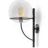 LAMPADA DA PARETE APPLIQUE A MURO FORMA GLOBO VETRO TRASPARENTE ELEGANTE VT-7226