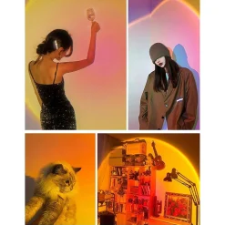 LAMPADA DA PROIEZIONE COLORATA GBR PROIETTORE LUCE NOTTURNA LED USB 8 MODALITÀ