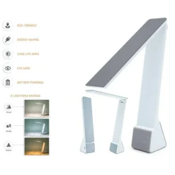 LAMPADA DA SCRIVANIA 15 LED 4W PIEGHEVOLE LUCE BIANCA NEUTRA GIALLA U12B