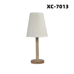 LAMPADA DA SCRIVANIA CON BASE IN LEGNO LISCIO MOTIVO PARLUME BIANCO E27 XC-7013