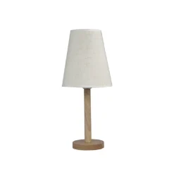 LAMPADA DA SCRIVANIA CON BASE IN LEGNO LISCIO MOTIVO PARLUME BIANCO E27 XC-7013