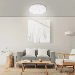 LAMPADA DA SOFFITTO PLAFONIERA DECORATA BIANCO LED 60W LUCE FREDDA 6500K IP20 69771