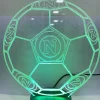 LAMPADA DA TAVOLO A BATTERIE USB PALLONE CALCIO CON STEMMA LOGO NAPOLI CALCIO