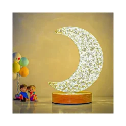 LAMPADA DA TAVOLO A FORMA DI LUNA RICARICABILE USB TOUCH E 3 INTENSITÀ DI LUCE