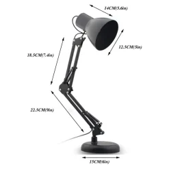 LAMPADA DA TAVOLO CON MORSETTO ORIENTABILE X ESTETISTA SNODABILE E27 COLORI 60W