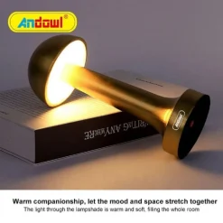 LAMPADA DA TAVOLO DECORATIVA LED A FUNGO LUCE BIANCA 3 INTENSITÀ DI LUCE Q-TL142