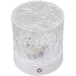 LAMPADA DA TAVOLO IN CRISTALLO OCEANICO ABS ONDULATO USB A 16 COLORI SALA GIOCHI PRANZO