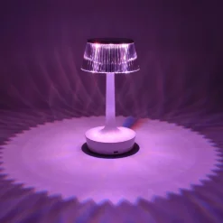 LAMPADA DA TAVOLO IN CRISTALLO DECORATIVA CON LED RGB TOUCH BIANCO 5V Q-TL153