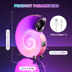 LAMPADA DA TAVOLO INTELLIGENTE SVEGLIA LUCE LED BLUETOOTH MUSICA PER ADULTI BAMBINI