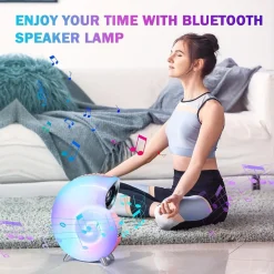 LAMPADA DA TAVOLO INTELLIGENTE SVEGLIA LUCE LED BLUETOOTH MUSICA PER ADULTI BAMBINI