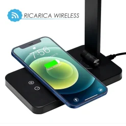 LAMPADA DA TAVOLO LED DA SCRIVANIA CON RICARICA WIRELESS PER CELLULARI XC-2681