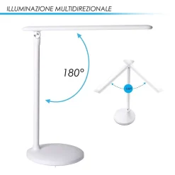 LAMPADA DA TAVOLO LED RICARICABILE SENZA FILI TOUCH MULTIDIREZIONALE DT-2683
