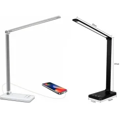 LAMPADA DA TAVOLO SCRIVANIA TOUCH PIEGHEVOLE 180° LUCE 52 LED 5 COLORI EK009A