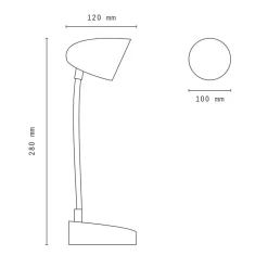 LAMPADA DA TAVOLO SCRIVANIA LED RICARICABILE USB DIMMERABILE MODERNO DT-2079