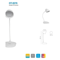LAMPADA DA TAVOLO SCRIVANIA LED RICARICABILE USB DIMMERABILE MODERNO DT-2079