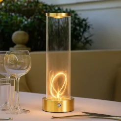 LAMPADA DA TAVOLO SCRIVANIA LED 3W FILAMENTO FLESSIBILE MAGNETICO LUME RICARICABILE D39