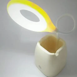 LAMPADA DA TAVOLO SCRIVANIA CON PORTAPENNE 16 LED COLLO FLESSIBILE E GIREVOLE