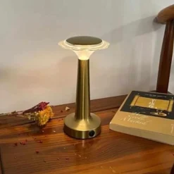 LAMPADA DA TAVOLO VINTAGE A LED RICARICABILE USB LUME LUCE CALDA PER BAR LOCALI