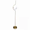 LAMPADA DA TERRA ORO CON SFERA IN VETRO BIANCO PIANTANA E27 DESIGN MODERNO 33894