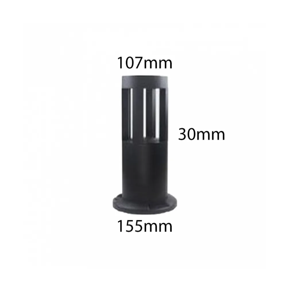 LAMPADA DA TERRA SEGNAPASSO DA GIARDINO IP65 IN ALLUMINIO VETRO 12WATT ES59 NERO