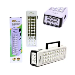 LAMPADA DI EMERGENZA 30 LED SMD + 6 RICARICABILE PER CASA AUTO CAMPER 1300 MAH