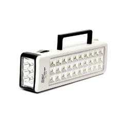 LAMPADA DI EMERGENZA 30 LED SMD + 6 RICARICABILE PER CASA AUTO CAMPER 1300 MAH