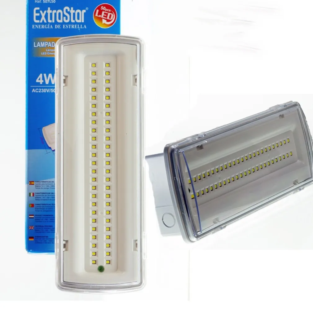 LAMPADA DI EMERGENZA A LED SMD CON PLAFONIERA DA INCASSO 50 LED 4W 406Lm 650